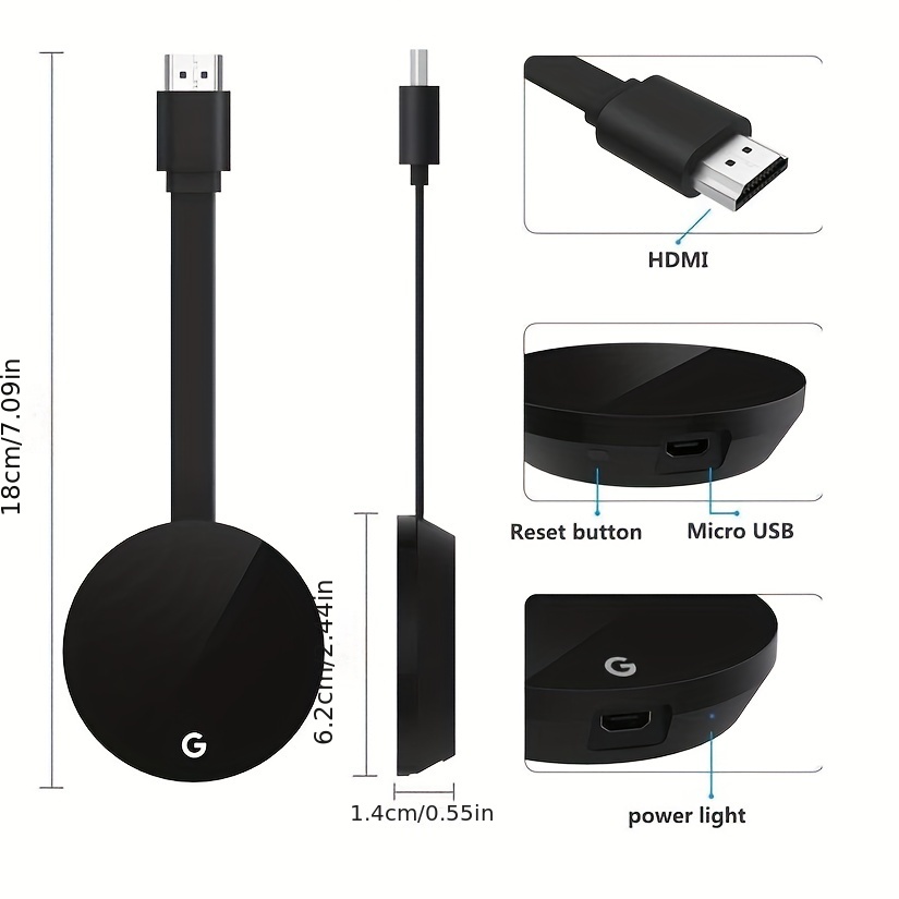 récepteur d'affichage sans fil HDMI TV dongle double bande pour