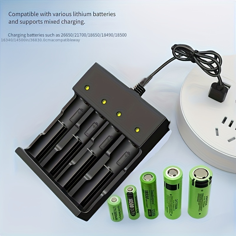 

Usb Battery Charger Collection, 1 Slot/2 Slot/4 Slot Usb Battery Charger, Everything Here, Convenient Charger, Compatible With 10440, 14500, 16340, 16650, 14650, 18350, 18500, 18650, 26650, Etc