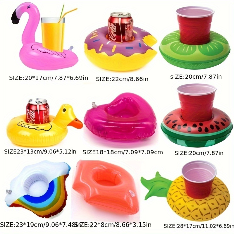 PVC Inflatable Drink Holder, Pool Drink Floats Inflatable Cup Holders Party  Accessories Cup Flamingo Coasters for Swimming Pool Party Beach & Kids  Water Bath Fun Toys Only $3.99 PatPat US Mobile