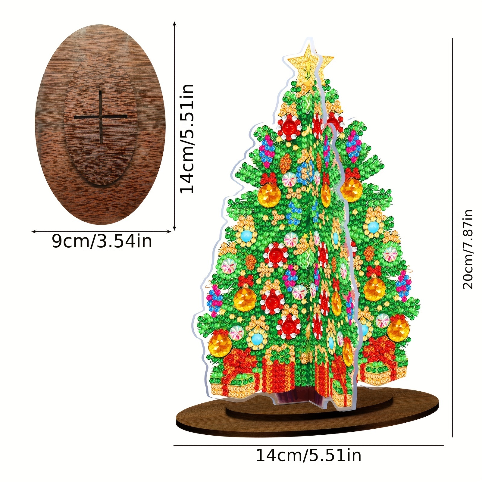 Diamond Painting DIY Desktop Christmas Tree Diamond Painting Ornaments  Decoration Plaque