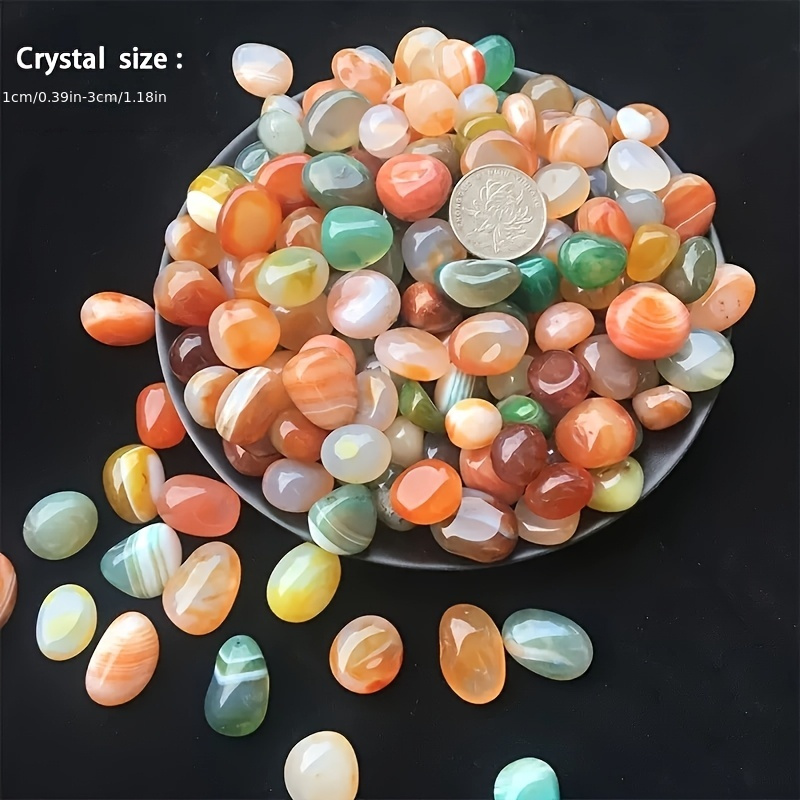 100g bohemian mixed polished stones crystals vibrant assorted gemstones for home decor aquarium succulent terrarium garden flower pot decoration bohemian style decorative pebbles details 6
