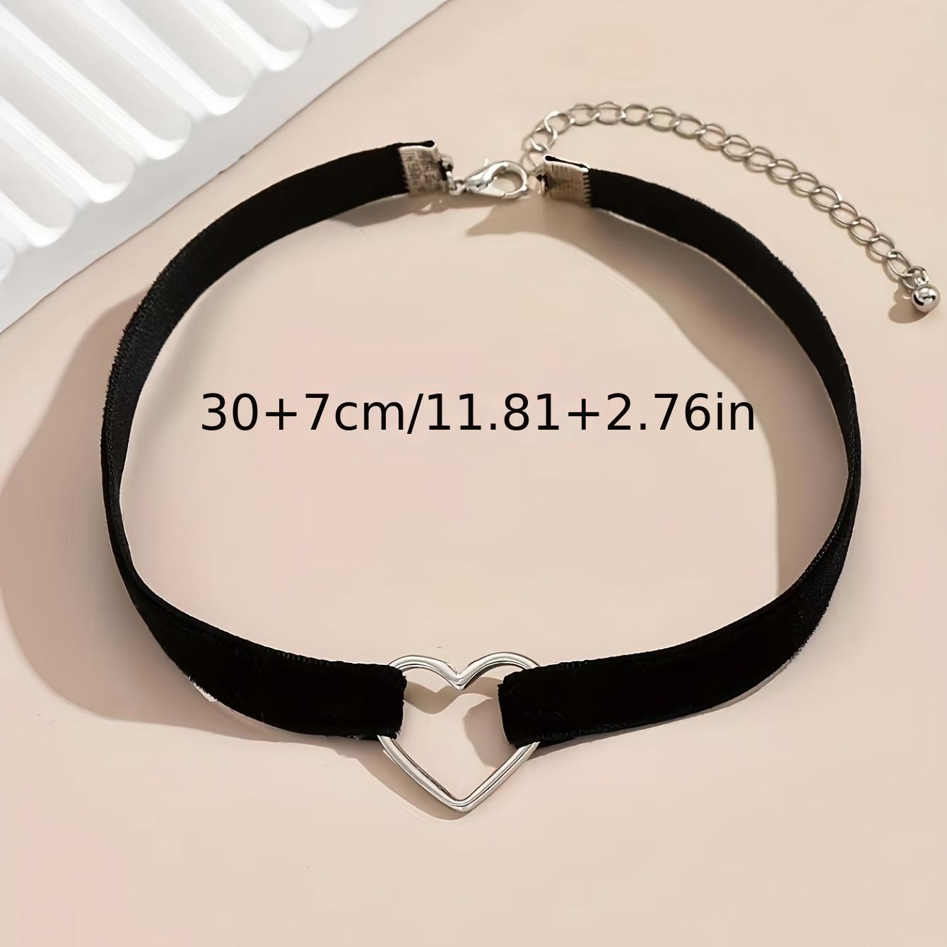 Ladies Black Chocker Choker Trendy Heart Collar Necklace Fashion Jewellery  Girls