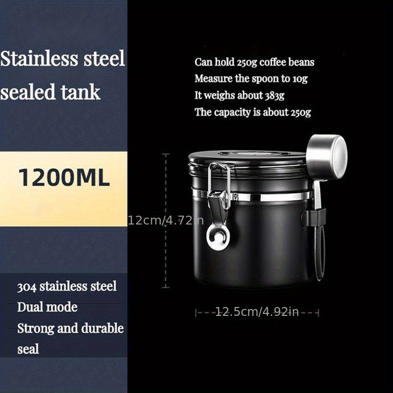 Coffee Canisters Airtight Stainless Steel Coffee - Temu