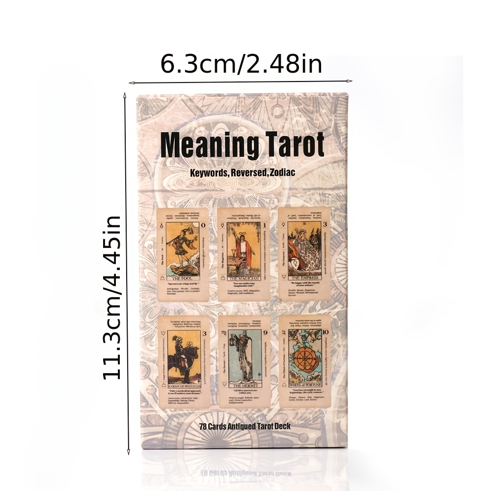 Doodle Tarot Card Set: Fortune Telling Game With Keywords - Temu