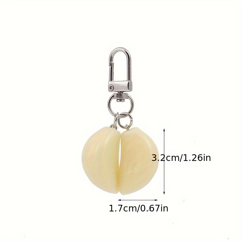 Creative Garlic Keychain Funny Food Pendant Ornament