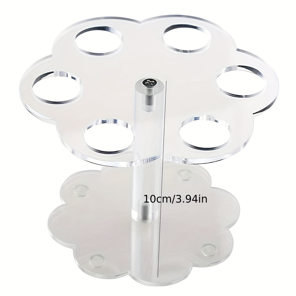 Acrylic Ice Cream Egg Cylinder Stand Holder with 16 Holes