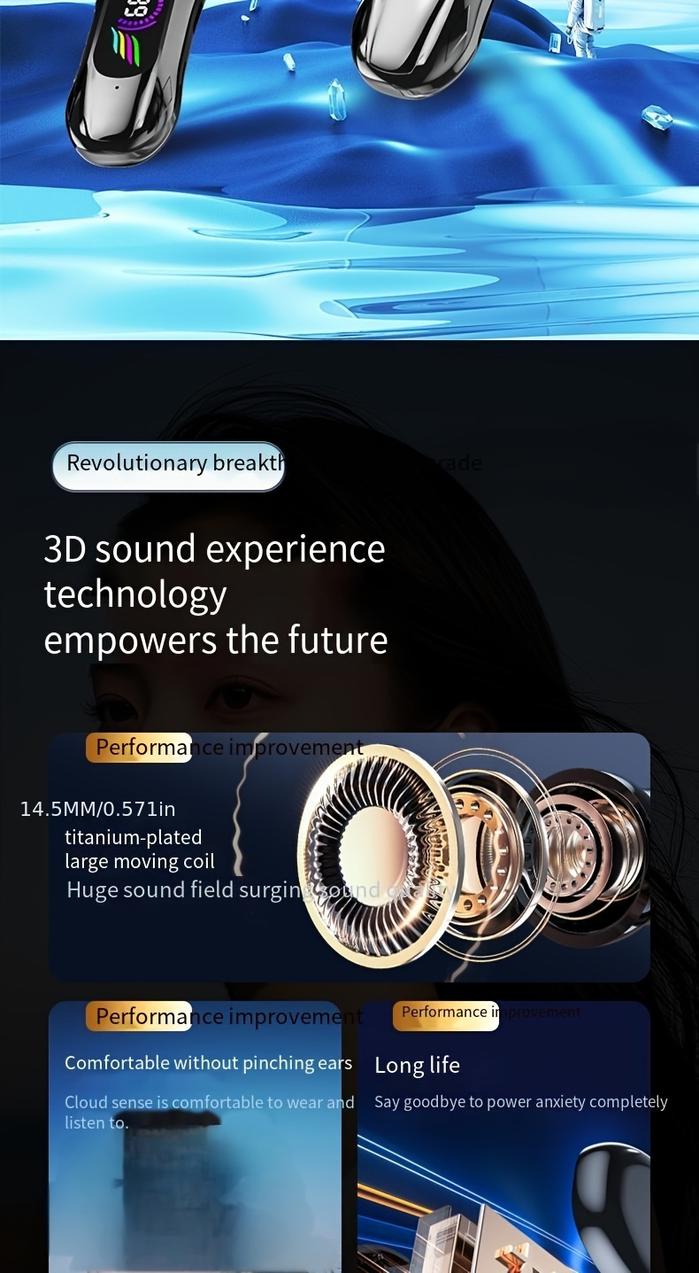 سماعات رأس لاسلكية جديدة مع شاشة lcd لعرض الطاقة، دعم k-turn، ستيريو hifi، بطاقة sd قابلة للتوصيل، عمر بطارية طويل، استماع للموسيقى، إجراء المكالمات الهاتفية، ركوب الدراجات، القيادة، الرياضة، ألعاب الجري، هدايا العطلات، لكلا الجنسين تفاصيل المنتج 1