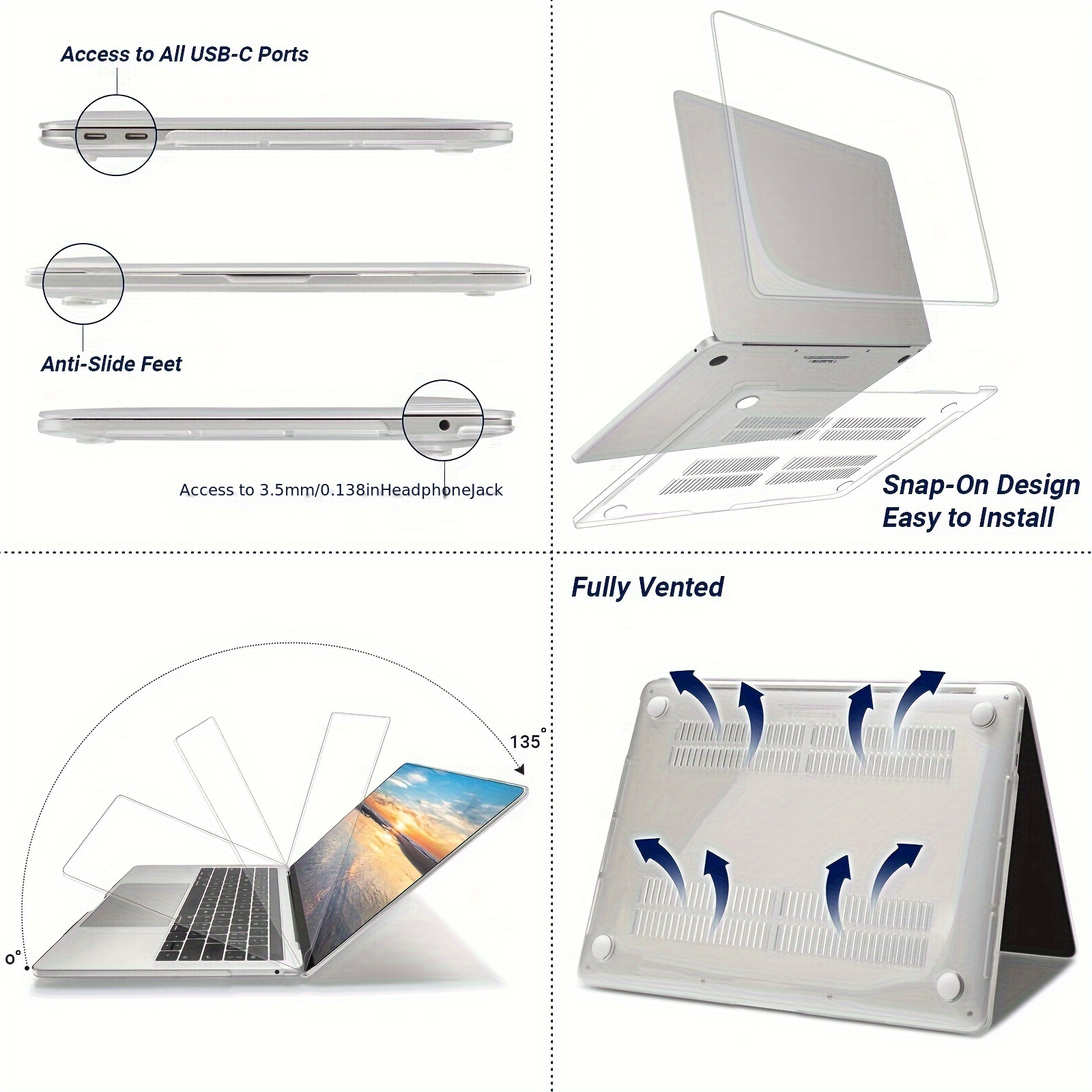 Laptop Case Iphone/macbook Air /pro Retina/macbook Hard - Temu