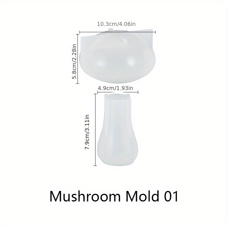 Mushroom Resin Molds, 7 Shape Mushroom Jar Silicone Mold Set For