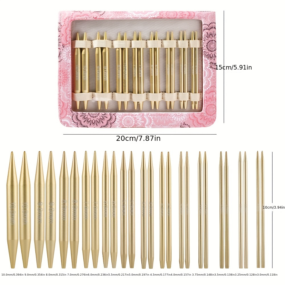 Interchangeable Circular Knitting Needles Set With Case To - Temu