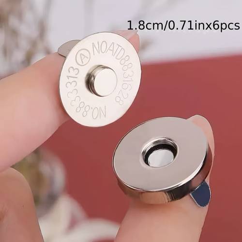 6 sets of magnetic snap buttons for in 1 8cm and 1 4cm sizes in colors magnetic buttons are perfect for crafting and sewing projects suitable for wallets bags backpacks and clothing accessories 6pcs