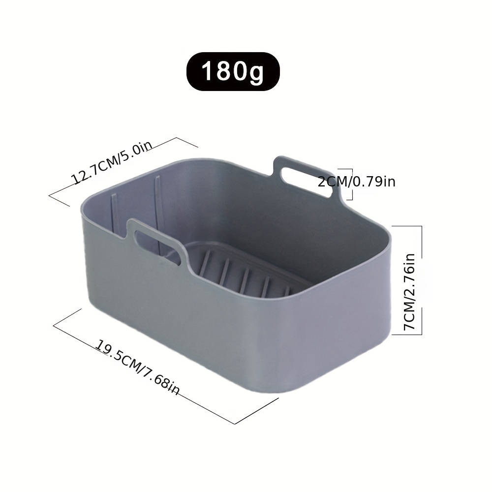 2pcs Silicone Pot Rectangle Oven Air Fryer Baking Tray Mold Basket Liner  for Ninja Foodi Dual DZ201 8QT Air Fryer Accessories