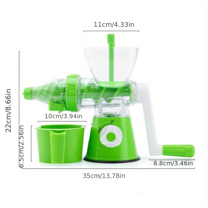 Compact Manual Citrus Juicer - Portable Mini Blender for Fresh Lemon & Orange Squeezing, Durable Plastic Kitchen Gadget