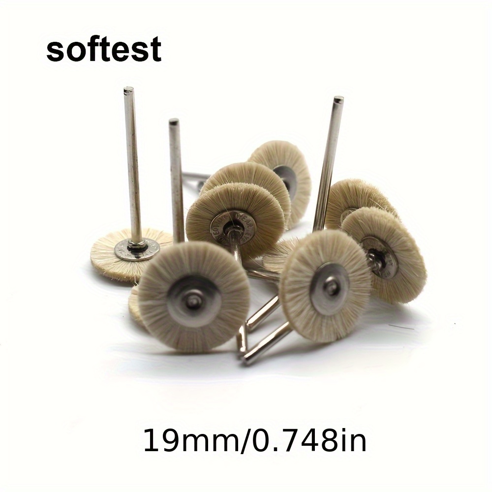 Image of 10pcs Cleaning, Grinding And Polishing Brush Head With 2. Rod T-shaped Wheel Bristle Brush For Hanging Sanding Electric Grinder Accessories