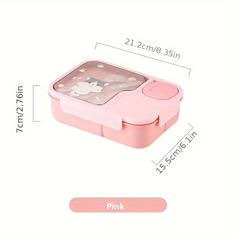 Image of Pp Lunch Box, Compartment Student Lunch Box, Office Bento Box, Microwave Safe Multi-compartment Lunch Box, Portable Large Capacity Meal Box ()