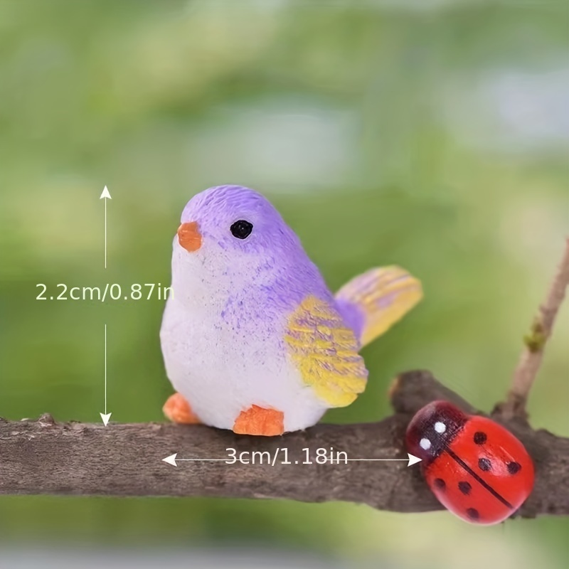 12x Simulation Bird Figures Miniature Birds Model Toy Animal Figurines for  Cake