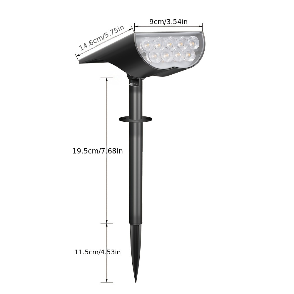 Fari Solari in Acciaio Inox per Giardino | Set 2 Pezzi Argento LED