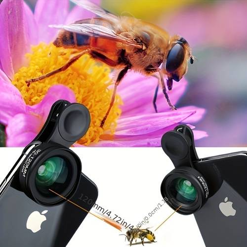 1 2 3 9in long distance mobile phone macro lens shot macro eyebrow eyelash nail insect live streaming mobile lens