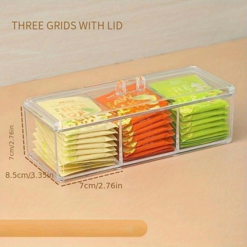 Acrylic Tea Bag Storage Box Transparent Coffee Milk Tea - Temu