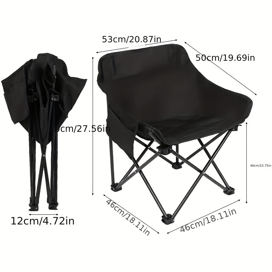 Outdoor Camping Moon Chair Portable Folding Leisure Chair For