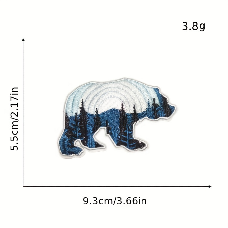 Landscape Bear Iron On Patch Embroidered Repair For Clothing - Temu