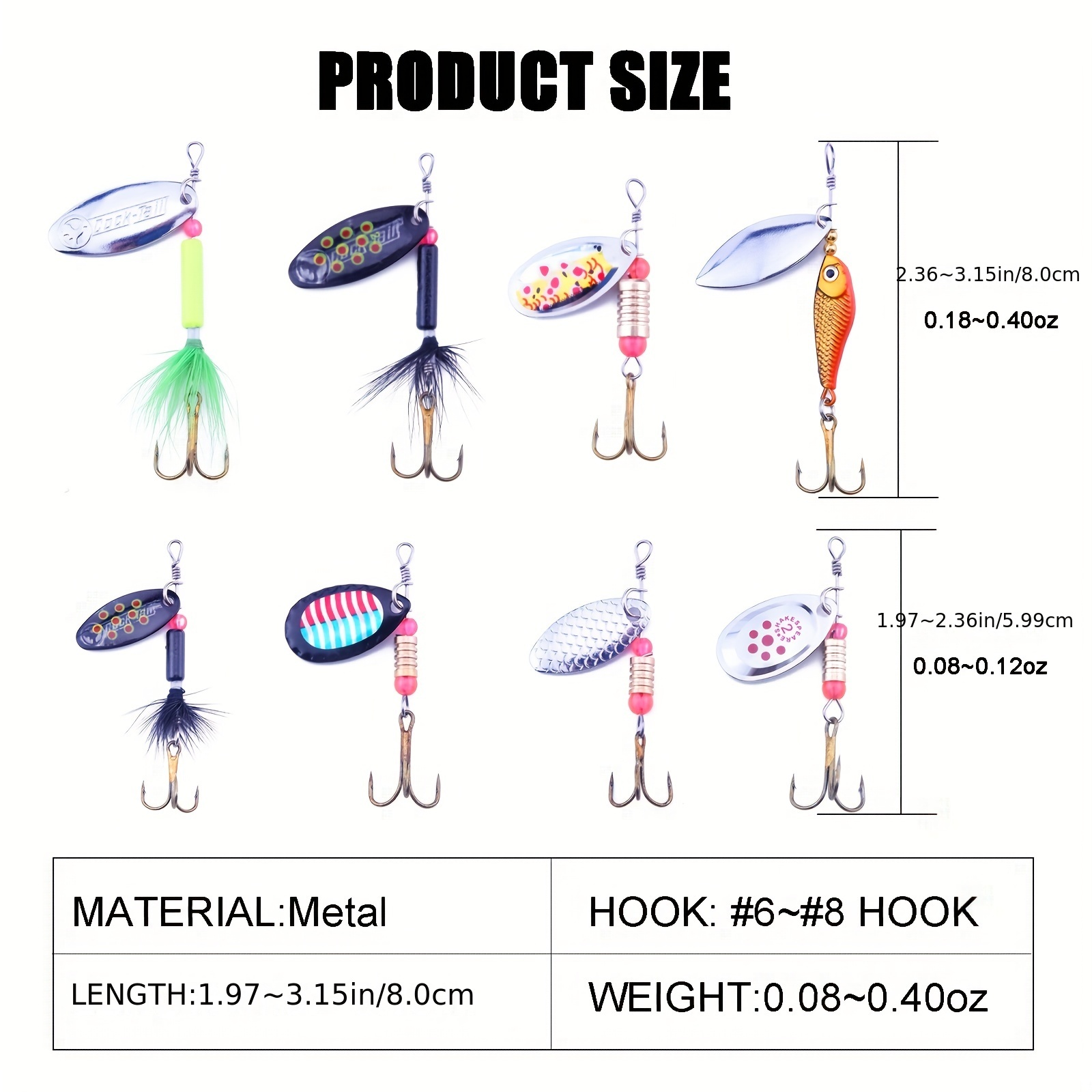  Spinner Baits,Rooster Tail Fishing Lures,Fishing Lures for  Freshwater,Fishing Spoon,16PCS Trout Lures,Bass Lures,Spinners Fishing Lure,Hard  Metal Spinner Baits kit with Carry Bag : Sports & Outdoors