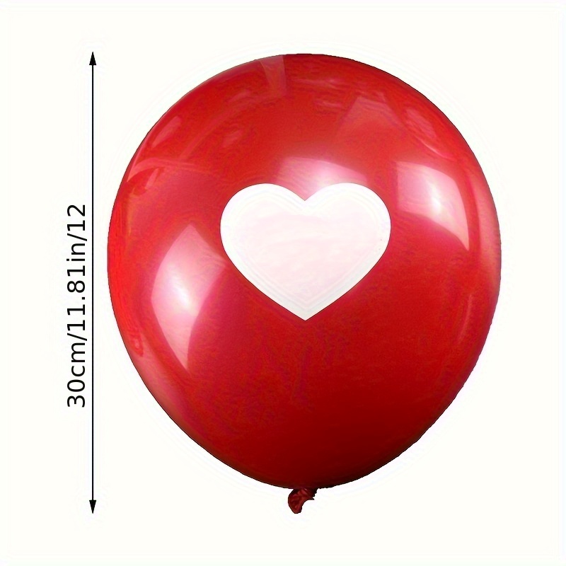 20 Globos Corazón Rojo + 2 Globos Hilo Corazón Amo Helio - Temu Chile