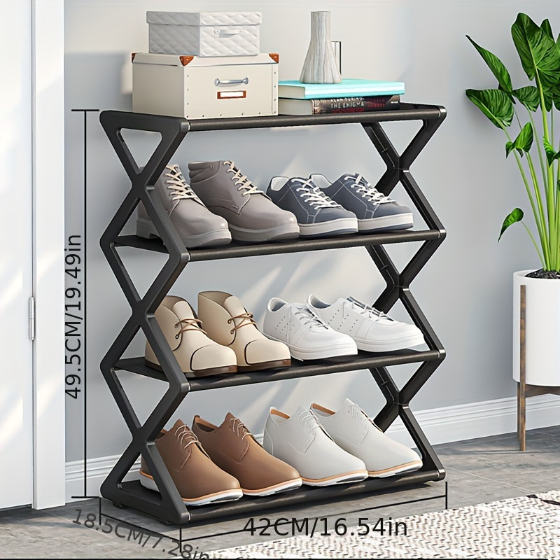 Organizador De Zapatos En Forma De X, Separador De Tela A Prueba De Polvo Para Zapatos, Gabinete De Zapatos Simple Y Fácil De Usar, Estante De Almacenamiento Económico De Múltiples Capas, Accesorios Para Sala De Estar, Entrada De Dormitorio, Organización Del Hogar Y Suministros De Almacenamiento detalles 1