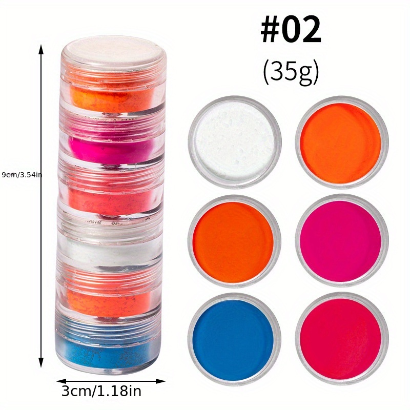 New 6color Neon Pigment Powder Fluorescent Nail Glitter Symphony Chrome  Pearlescent Mica Powder Manicure Paillettes Epoxy Resin Eyeshadow Cosmetic  Pigment - Temu United Arab Emirates