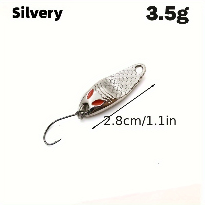 Mini Fishing Bait Metal Spoon Lure Small Single Hook Fishing - Temu