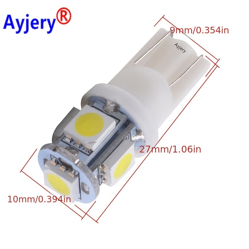 2x voiture led T10 194 W5w DC 12v Canbus 6smd 5050 Silicone Shell Led  Lights Ampoule Pas d'erreur Led Parking Fog Tail Light Auto Car Lamp