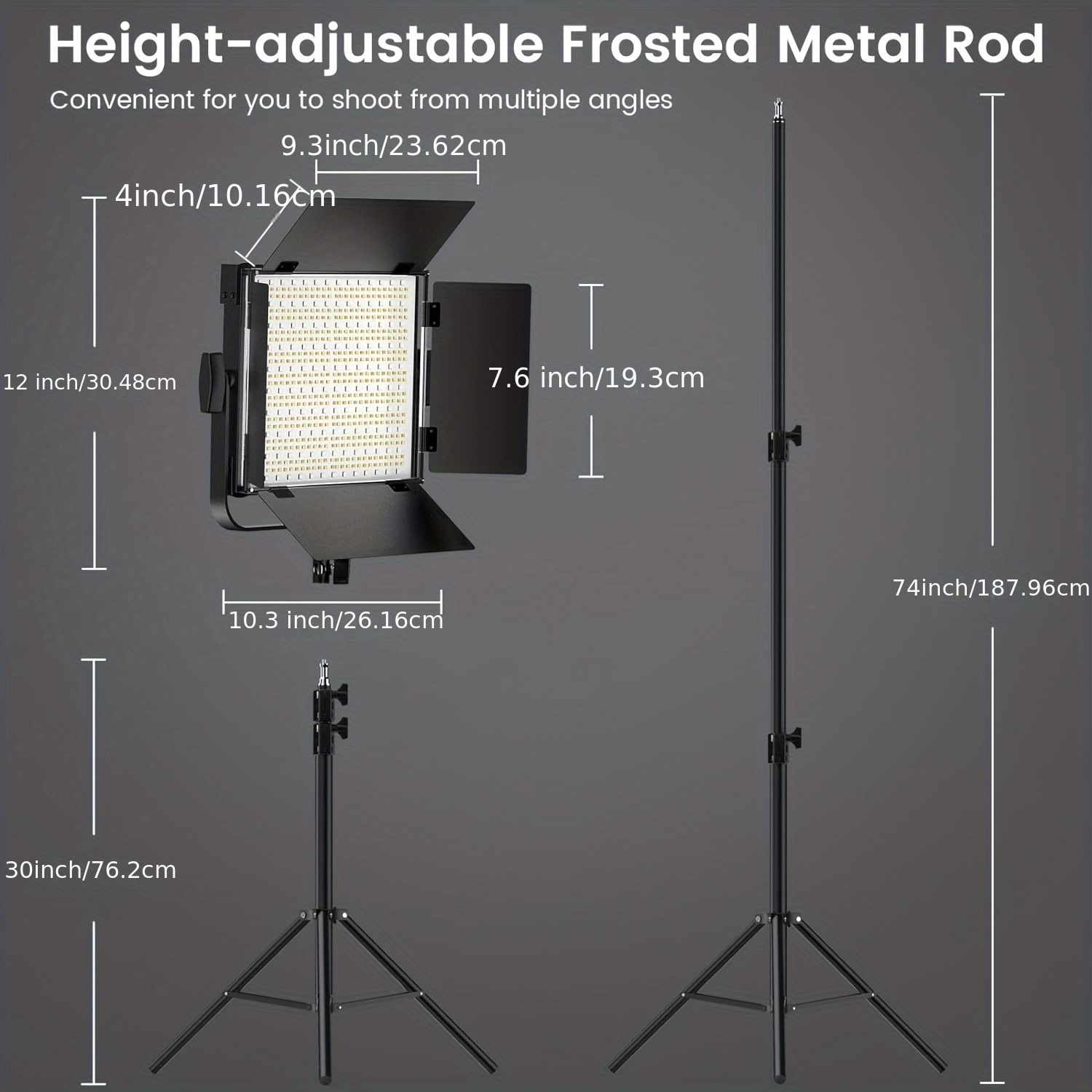 

Rgb Photography Video Lighting Kit, 2 Pack 50w Bi-color Energy-saving Led Video Studio Lights With 2300k-8500k Dimmable Cri 97+ For Filming Camera Photo Recording Stage Shooting Streaming