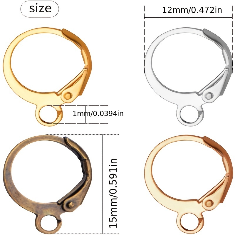 Lever Earring Hooks Wire Settings Base Earrings Hoops - Temu