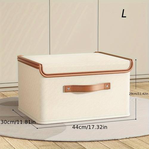 1pc oxford cloth lidded storage box foldable storage box with oxford cloth lid and body for clothes home organizing box basket valentines day gift mothers day gift