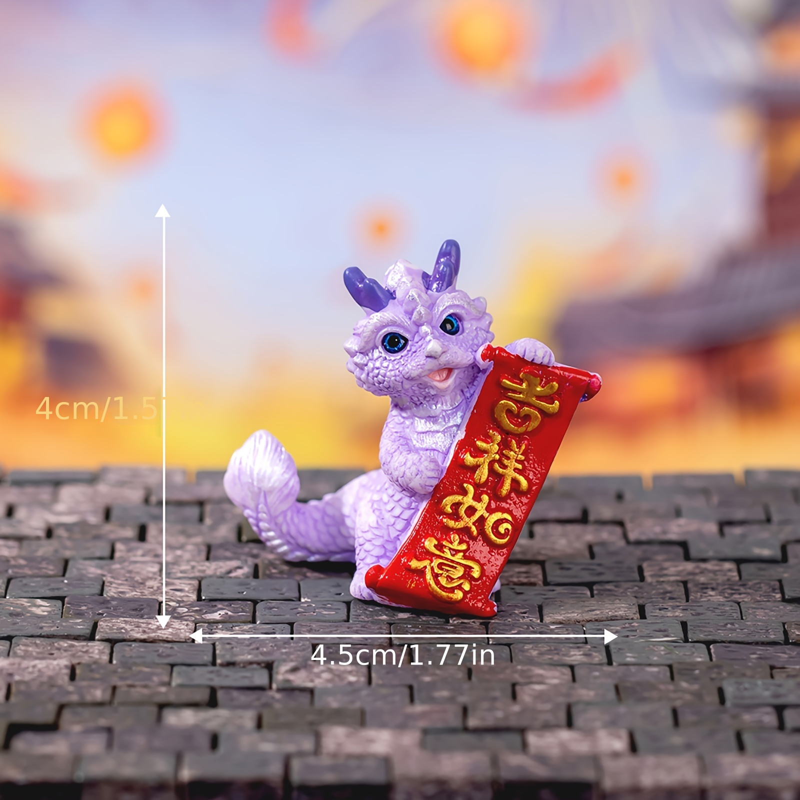 Cute Mini Dragon Figurine 2024 Year Of The Dragon Ornament Micro Landscape  Decoration Dollhouse Miniature Toy New Year Gifts