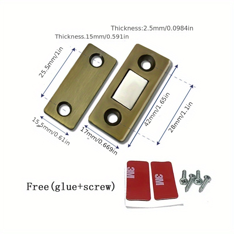 Stainless Steel Magnetic Door Catch, Heavy Duty Magnet Latch Cabinet  Catches for Cabinets Shutter Closet Furniture Door