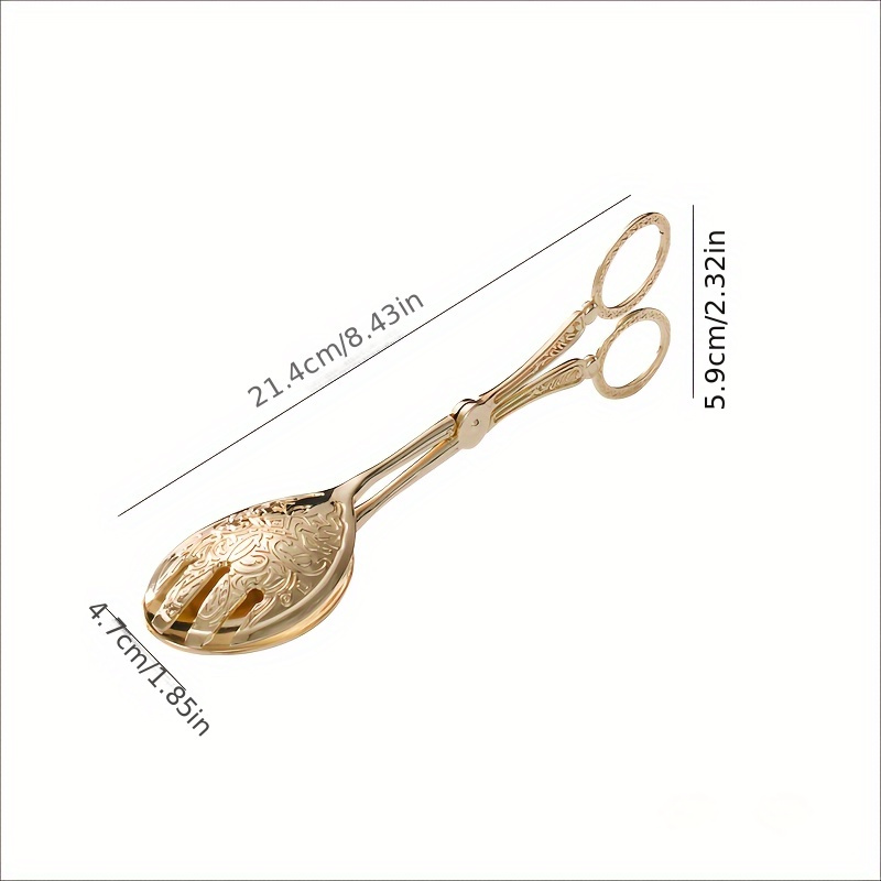 TEMU Mid-eastern Style Round Shape Multi-functional Food Tongs - Perfect For Bread, Pastries, Grilling, Serving, And Everyday Cooking, Your Outdoor