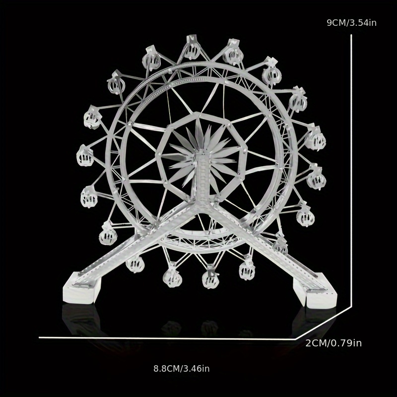 

Diy 3d Metal Assembly Stainless Steel Puzzle: Create Your Own Wheel Model-educational Toy, Desktop Decoration & Perfect Christmas Gift!