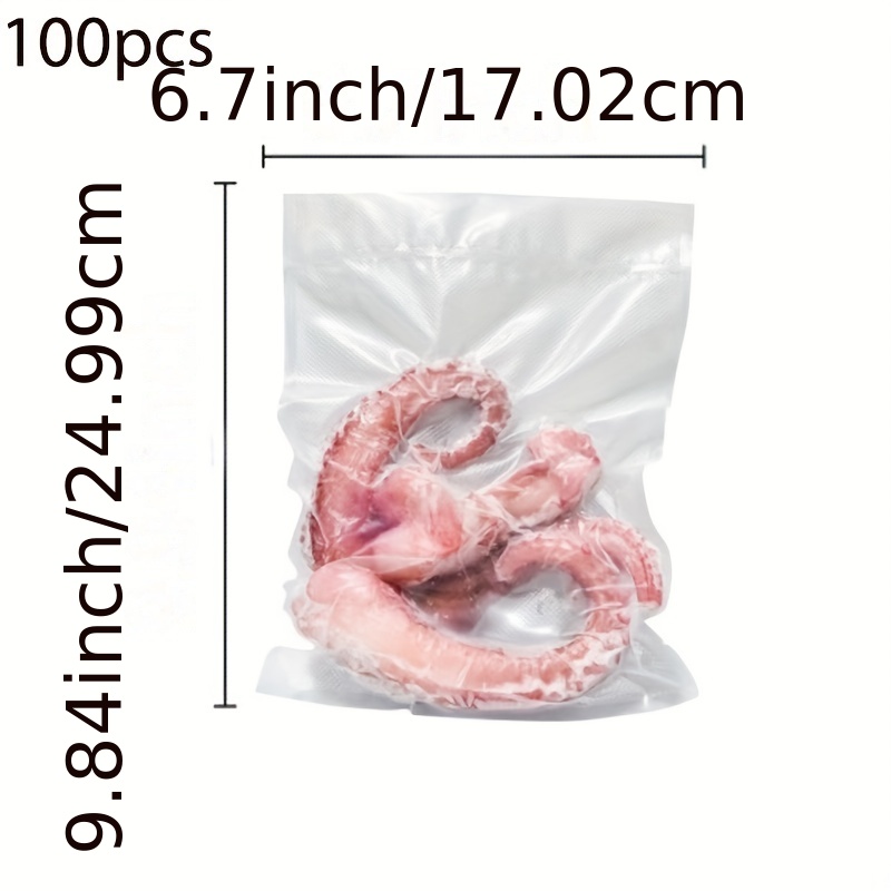 100pcs Vacuum Bags For Food Preservation Bpa Free Vacuum Packaging Bags For Vacuum  Sealer Machine Smell