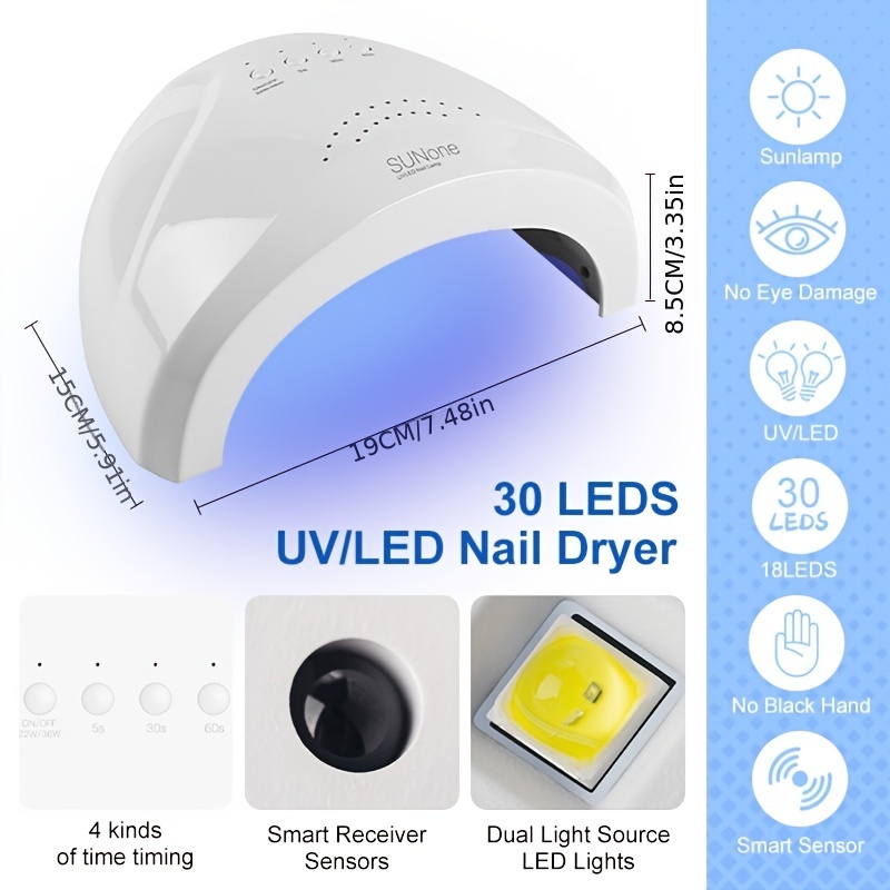 SUNUV SUNone,24w/ 48w LED Nail lamp Nail Dryer Professional Gel Machine UV/  LED