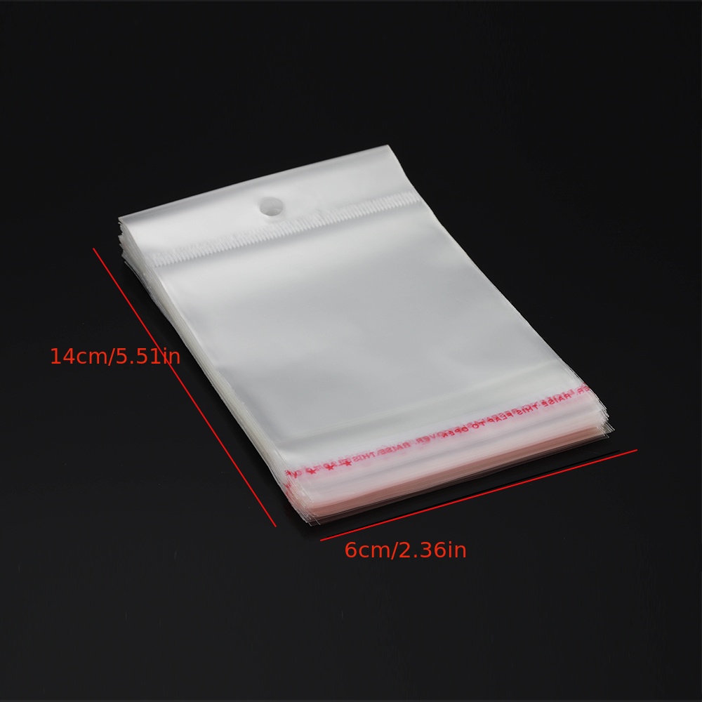 TEMU 100 Stück MINGXUAN Transparente OPP-Plastiktüten mit Selbstklebender Versiegelung für Schmuck- und Geschenkverpackung, Plastikverpackungstüten,