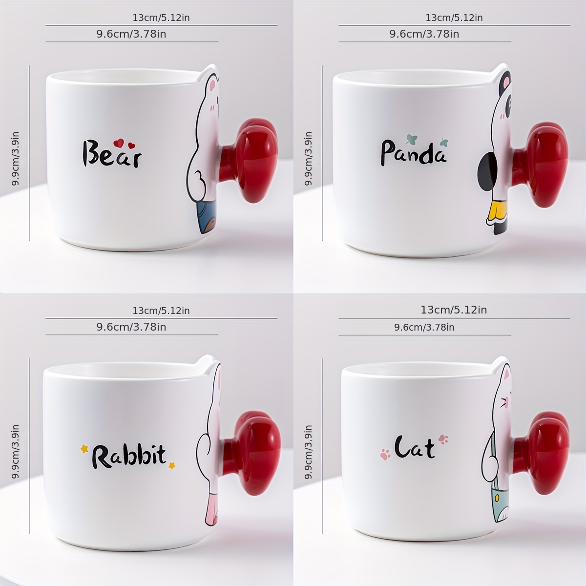 1 Unidad, Taza De Café De Animales De Dibujos Animados, Tazas De