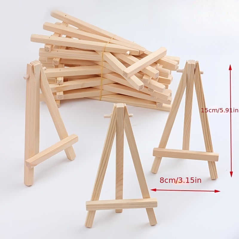 1pc Wooden Triangle Easel, Solid Wood Painting Board For Sketching,  Watercolor Painting, Advertisement Display Stand And Mobile Phone Holder