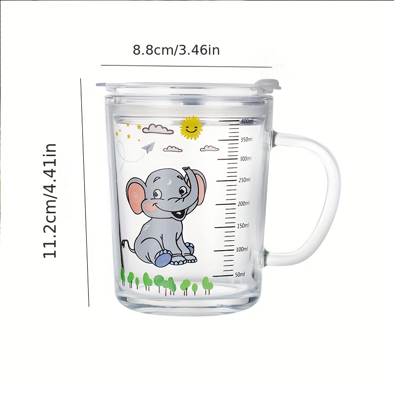 Cute Cartoon Glass Water Cup With Lid, Straw, And Handle - Heat Resistant  Drinking Cup For Summer And Winter - Perfect For Home And Kitchen Use - Temu