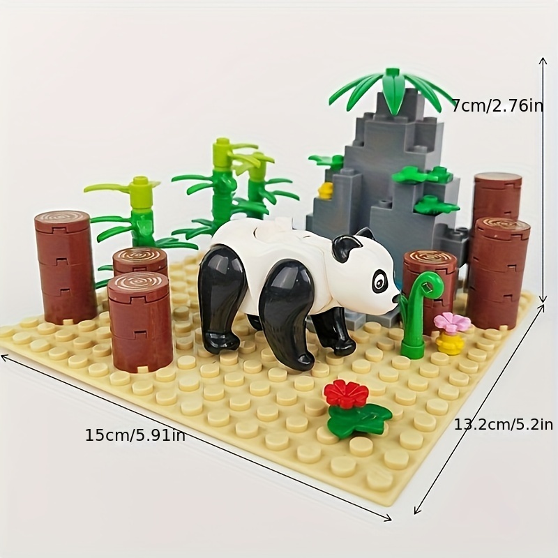 Cute Panda Building Blocks: Creative Series Assembled - Temu