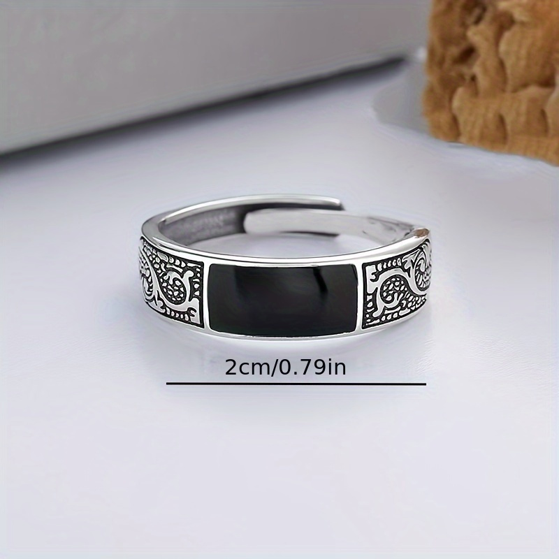 Men's Vintage Dragon Pattern Ring