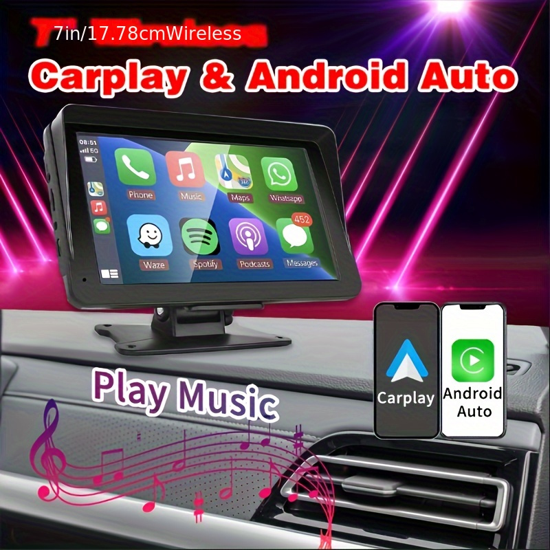 Portable Wireless For Carplay Car Stereo With Dash Cam Ips - Temu