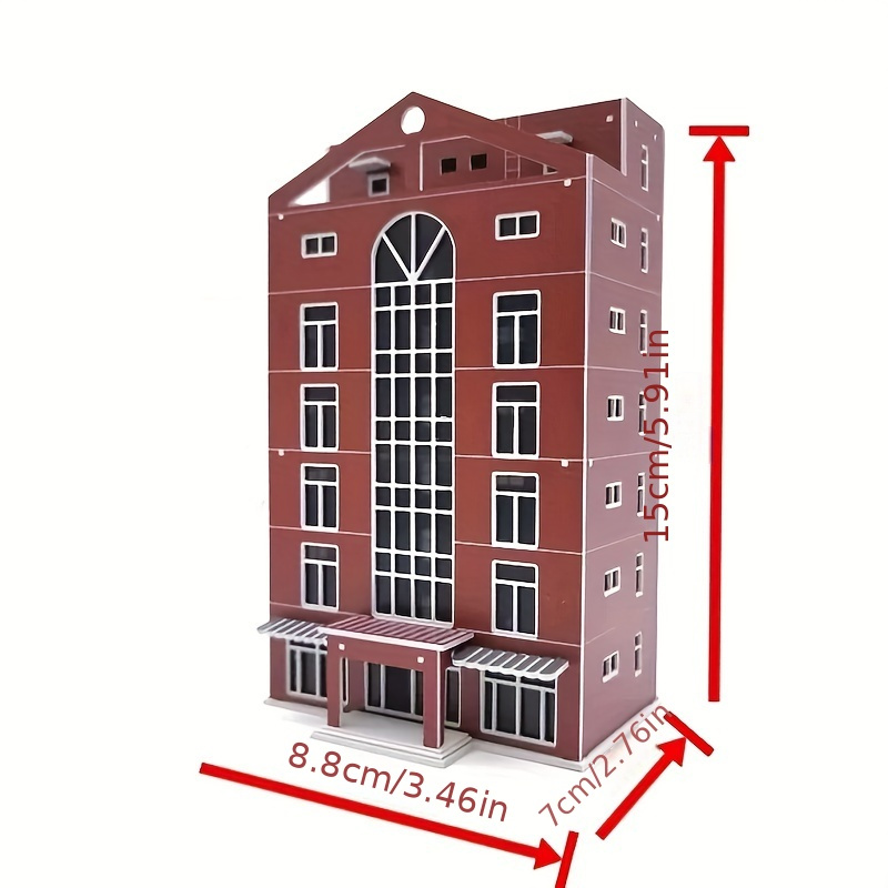 Realistic Miniature Skyscraper Model, Hand-Assembled