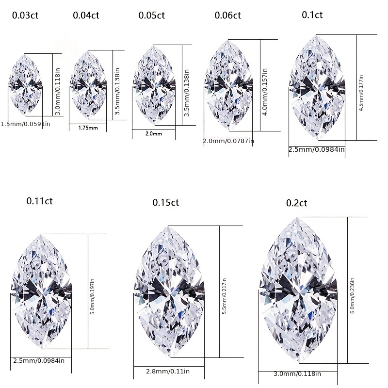 1pc of Laboratory-* Diamond in Weights of Carat, Carat,  Carat, Carat, Carat, Carat, And Carat, Featuring D-E  Color