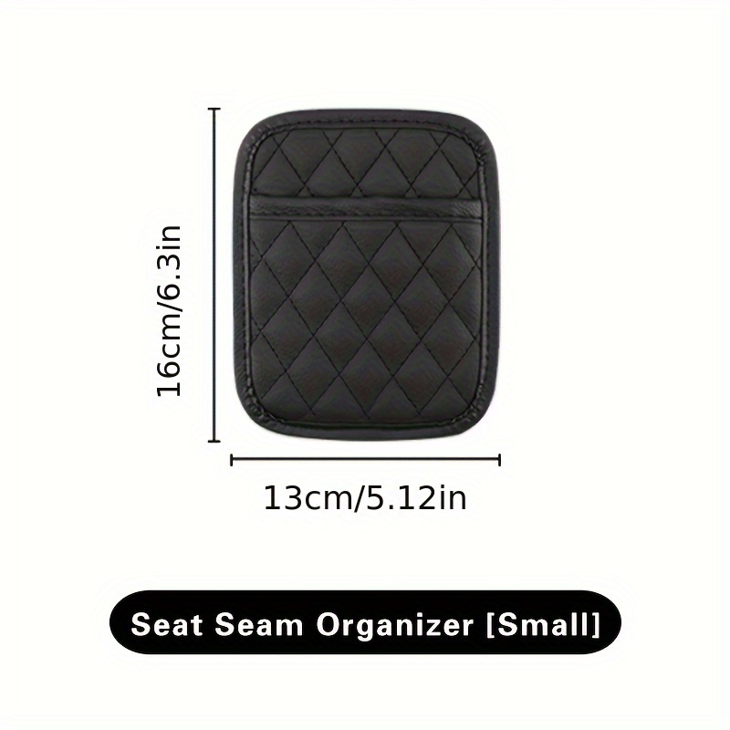Men' Additions - 1pc Faux Leather Car Seat Organizer, Mobile Phone And Sunglasses Storage, Waterproof Document Holder & Car Stuff Organizer (large/small)